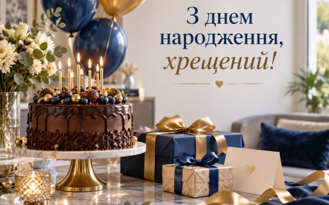 Привітання з днем народження хрещеному від хрещениці — своїми словами, до сліз, короткі, у прозі