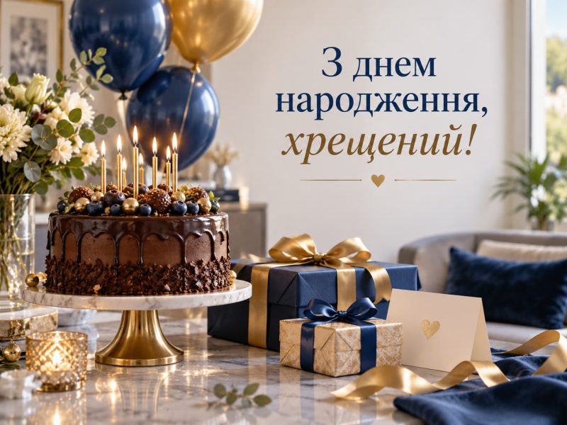Привітання з днем народження хрещеному від хрещениці — своїми словами, до сліз, короткі, у прозі