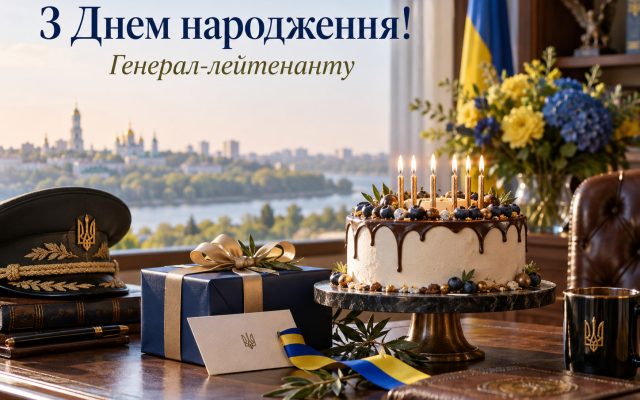 Привітання з днем народження генерал-лейтенанту — від побратимів, від родини, з присвоєнням звання, короткі