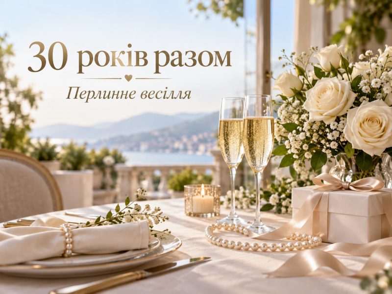 30 років весілля — перлинне весілля: привітання з 30-ю річницею своїми словами, що дарувати