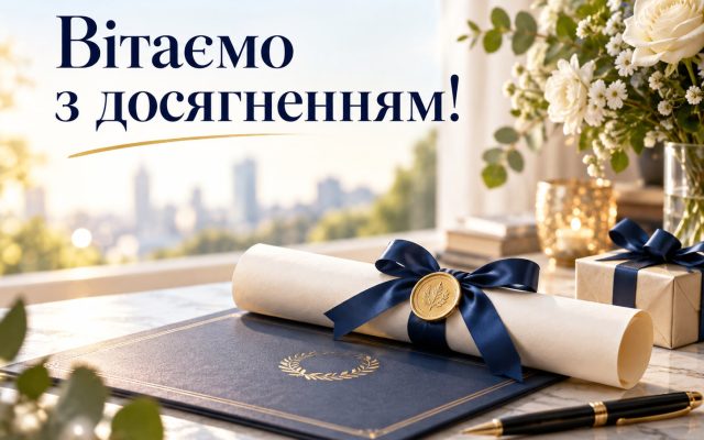 Привітання з отриманням посвідчення (диплому, сертифіката) — своїми словами, короткі, у прозі, для листівки