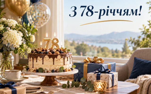 Привітання з 78-річчям: з днем народження 78 років жінці й чоловіку своїми словами — до сліз, короткі, для картинки