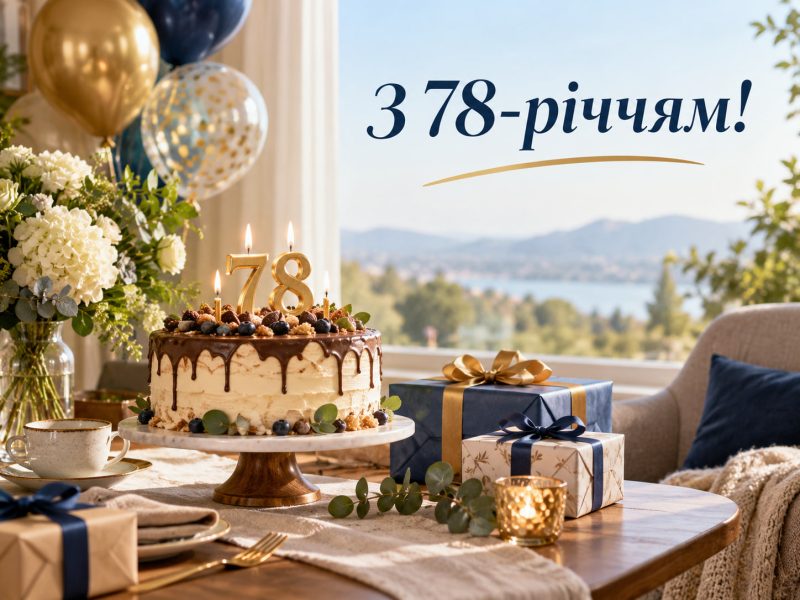 Привітання з 78-річчям: з днем народження 78 років жінці й чоловіку своїми словами — до сліз, короткі, для картинки