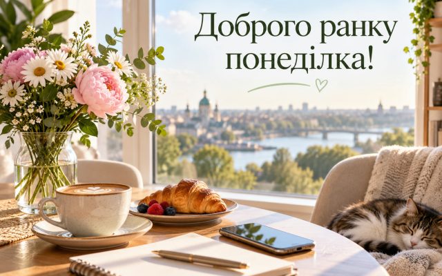 Побажання «доброго ранку понеділка» — своїми словами, короткі, для СМС і картинки