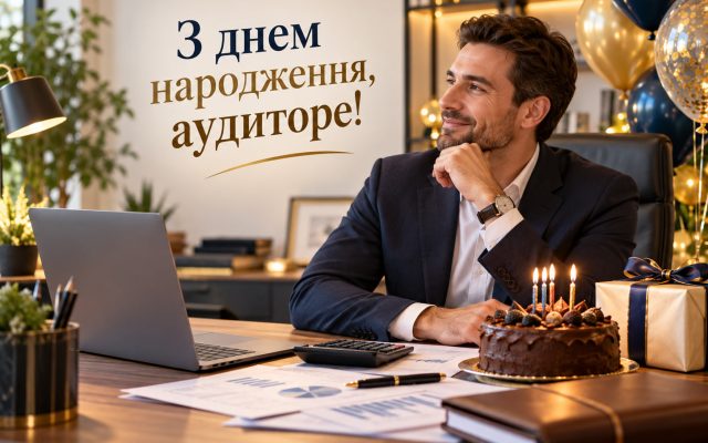 Привітання з днем народження аудитору — своїми словами, від колег, з професійним святом, короткі для листівки