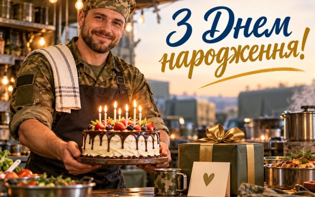 Привітання з днем народження військовому кухарю — своїми словами, до сліз, мирного неба, короткі