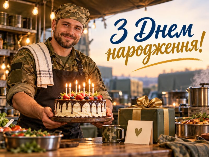 Привітання з днем народження військовому кухарю — своїми словами, до сліз, мирного неба, короткі