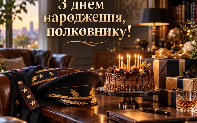 Привітання з днем народження полковнику — від побратимів, від родини, з присвоєнням звання, короткі