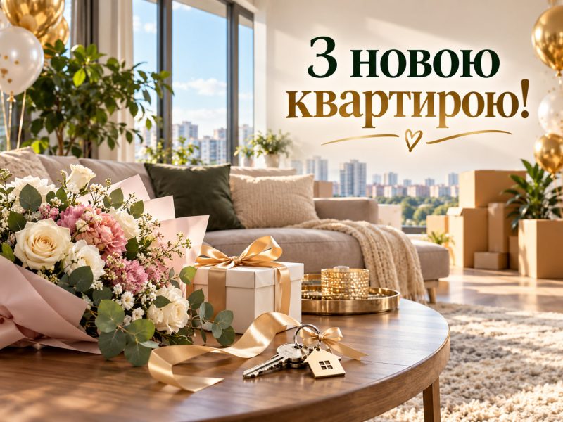Привітання з купівлею квартири — своїми словами, короткі, у прозі, для листівки