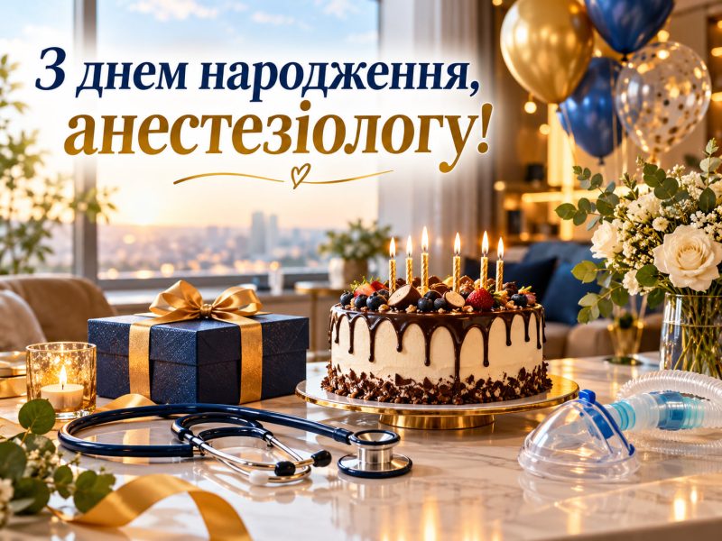 Привітання з днем народження анестезіологу — своїми словами, від колег, з професійним святом, короткі для листівки