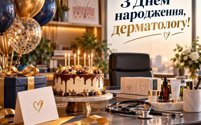 Привітання з днем народження дерматологу — своїми словами, від колег, з професійним святом, короткі для листівки