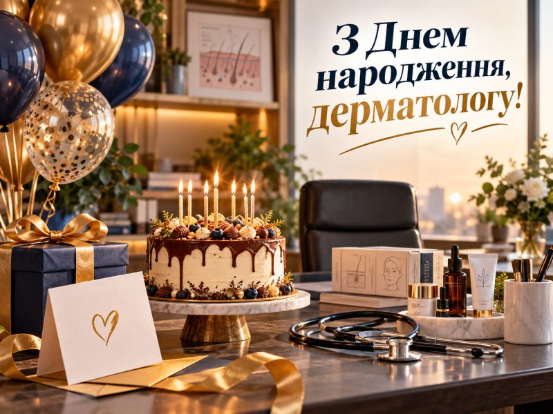 Привітання з днем народження дерматологу — своїми словами, від колег, з професійним святом, короткі для листівки