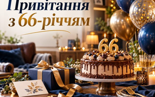 Привітання з 66-річчям: з днем народження 66 років жінці й чоловіку своїми словами — до сліз, короткі, для картинки