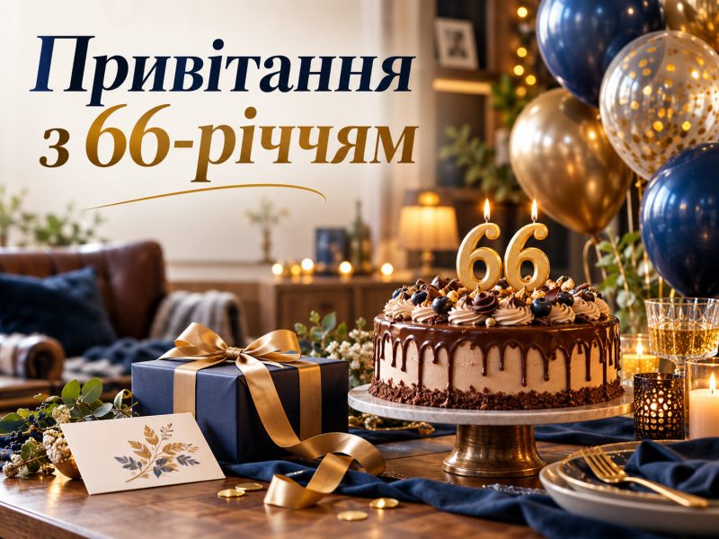 Привітання з 66-річчям: з днем народження 66 років жінці й чоловіку своїми словами — до сліз, короткі, для картинки