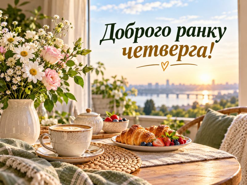 Побажання «доброго ранку четверга» — своїми словами, короткі, для СМС і картинки