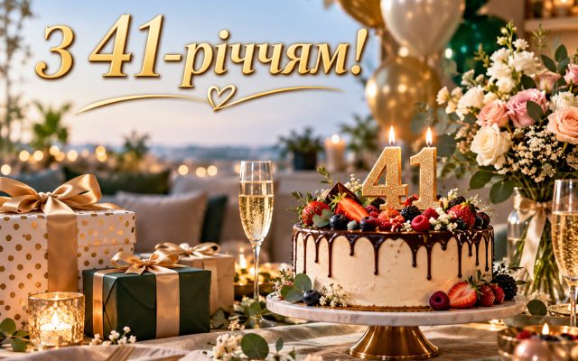 Привітання з 41-річчям: з днем народження 41 років жінці й чоловіку своїми словами — до сліз, короткі, для картинки