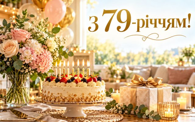 Привітання з 79-річчям: з днем народження 79 років жінці й чоловіку своїми словами — до сліз, короткі, для картинки