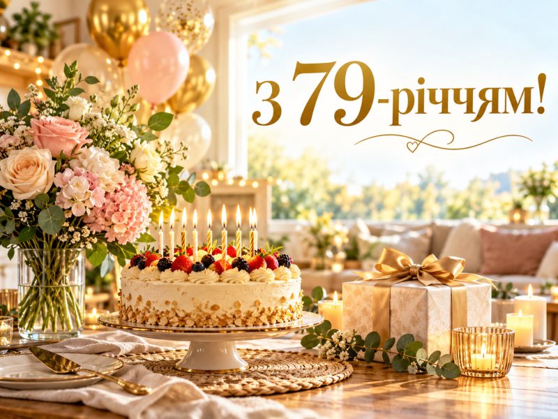 Привітання з 79-річчям: з днем народження 79 років жінці й чоловіку своїми словами — до сліз, короткі, для картинки