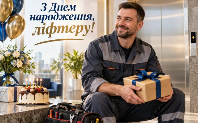Привітання з днем народження ліфтеру — своїми словами, від колег, з професійним святом, короткі для листівки