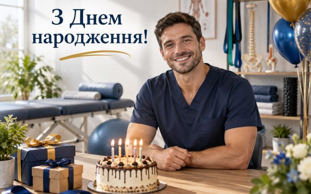 Привітання з днем народження фізіотерапевту — своїми словами, від колег, з професійним святом, короткі для листівки