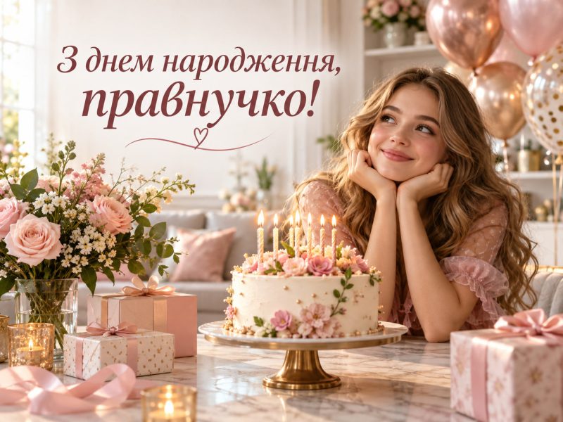 Привітання з днем народження правнучці — своїми словами, до сліз, короткі, у прозі