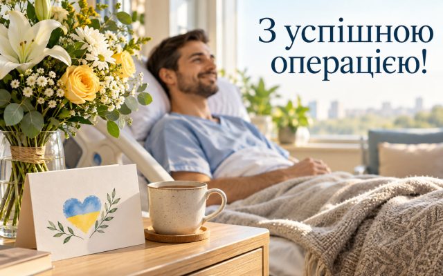 Привітання з успішною операцією — своїми словами, короткі, у прозі, для листівки