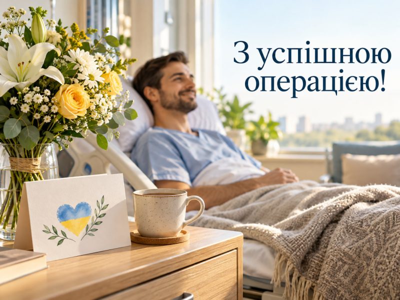 Привітання з успішною операцією — своїми словами, короткі, у прозі, для листівки
