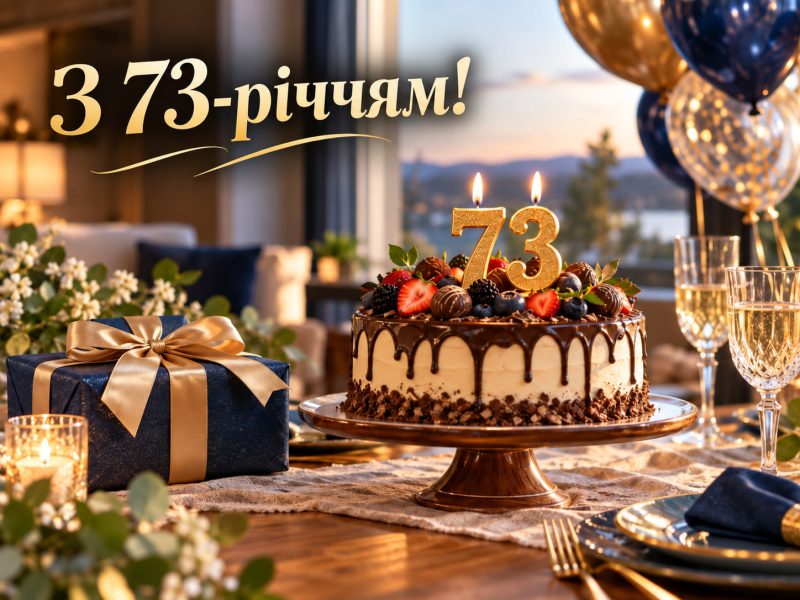 Привітання з 73-річчям: з днем народження 73 років жінці й чоловіку своїми словами — до сліз, короткі, для картинки