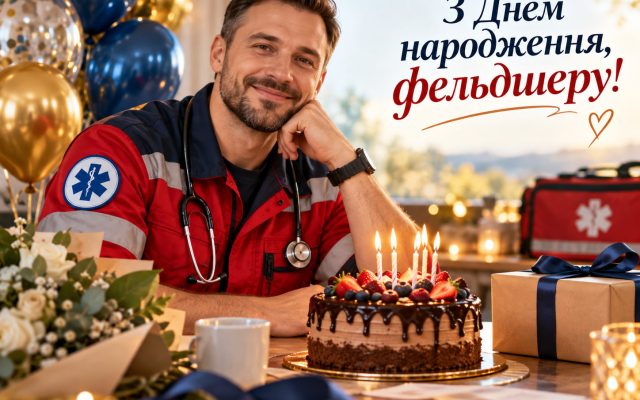 Привітання з днем народження фельдшеру — своїми словами, від колег, з професійним святом, короткі для листівки
