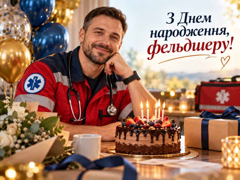 Привітання з днем народження фельдшеру — своїми словами, від колег, з професійним святом, короткі для листівки