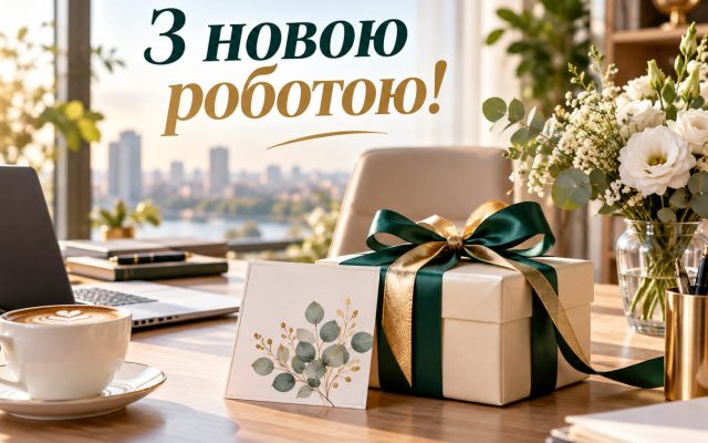Привітання з новою роботою — своїми словами, короткі, у прозі, для листівки