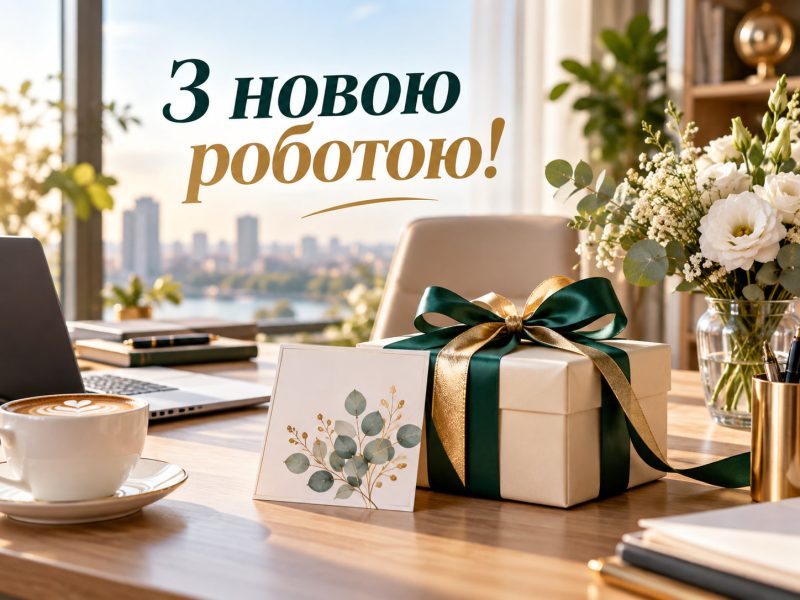 Привітання з новою роботою — своїми словами, короткі, у прозі, для листівки