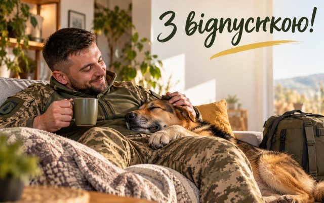Привітання військовому з відпусткою (побажання відпочити) — своїми словами, від родини, від побратимів