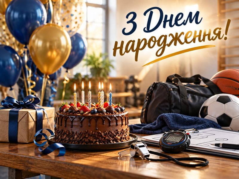 Привітання з днем народження вчителю фізкультури — своїми словами, від колег, з професійним святом, короткі для листівки
