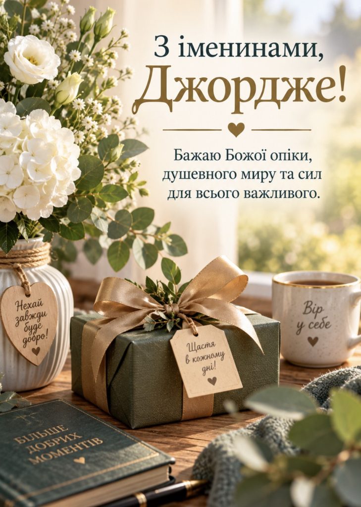 Привітання з днем ангела Джорджа
